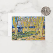 Vincent van Gogh - De blauwe trein Notitiekaartje (Voorkant / Achterkant in situ)