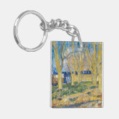 Vincent van Gogh - De blauwe trein Sleutelhanger (Voorkant Links)