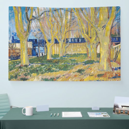 Vincent van Gogh - De blauwe trein Spandoek (Beurs)