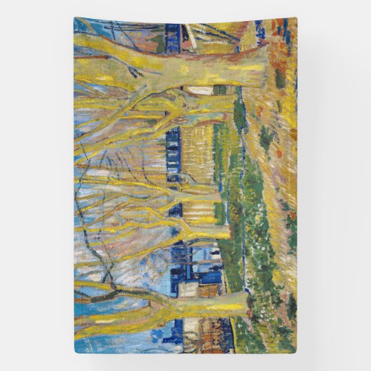Vincent van Gogh - De blauwe trein Spandoek (Verticaal)