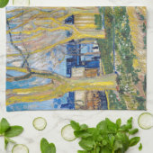 Vincent van Gogh - De blauwe trein Theedoek (Gevouwen)