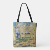 Vincent van Gogh - De blauwe trein Tote Bag (Achterkant)