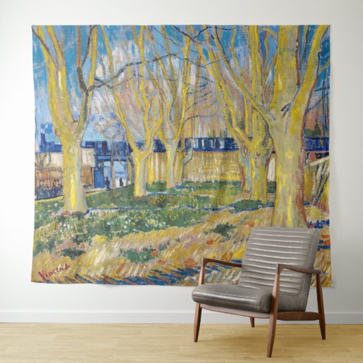 Vincent van Gogh - De blauwe trein Wandkleed (In Situ (horizontaal))