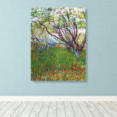 Vincent van Gogh - De Bloeiende Boomgaard Canvas Afdruk (Insitu (Houten vloer))