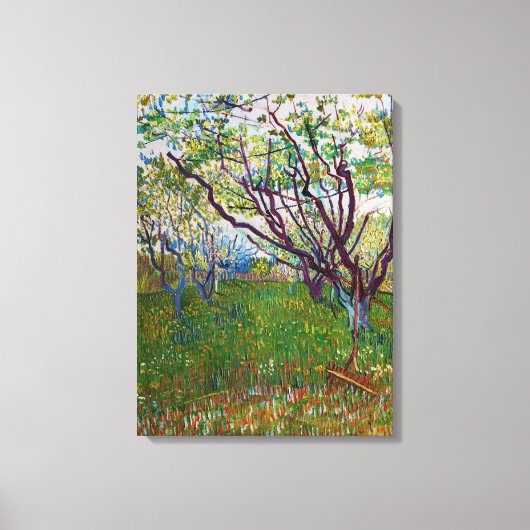 Vincent van Gogh - De Bloeiende Boomgaard Canvas Afdruk (Voorkant)