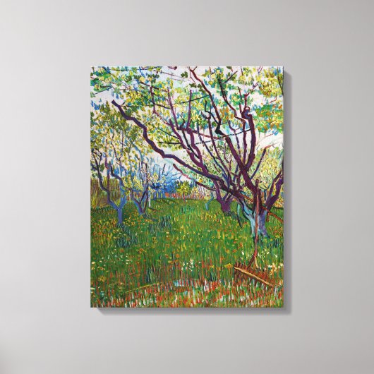 Vincent van Gogh - De bloeiende Orchard Canvas Afdruk (Voorkant)
