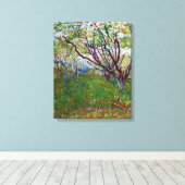 Vincent van Gogh - De bloeiende Orchard Canvas Afdruk (Insitu (Houten vloer))