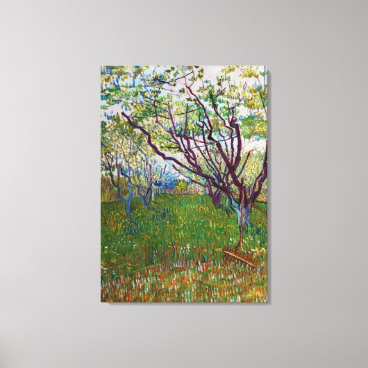 Vincent van Gogh - De bloeiende Orchard Canvas Afdruk (Voorkant)