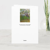 Vincent van Gogh - De bloeiende Orchard Kaart (Achterkant)