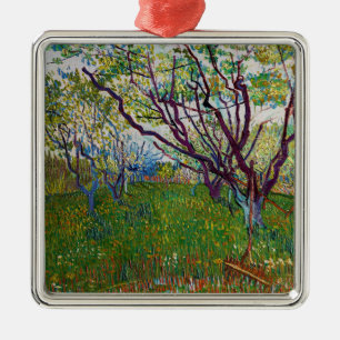Vincent van Gogh - De bloeiende Orchard Metalen Ornament