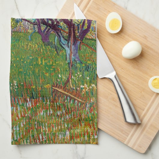 Vincent van Gogh - De bloeiende Orchard Theedoek (Quarter Fold)