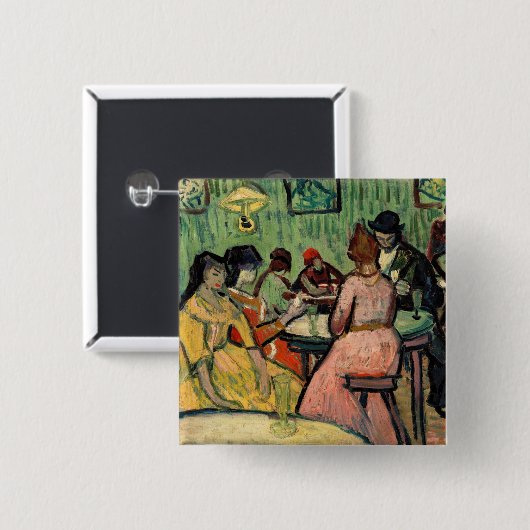 Vincent van Gogh - De Brothel Vierkante Button 5,1 Cm (Voorkant /achterkant)