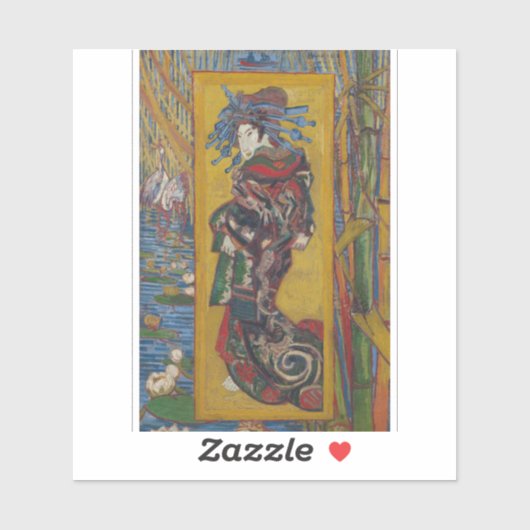 Vincent van Gogh - De courtisane Sticker (Vel)