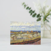 Vincent Van Gogh - De Crau met perzikbomen Briefkaart (Staand voorkant)