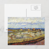 Vincent Van Gogh - De Crau met perzikbomen Briefkaart (Voorkant / Achterkant)