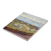 Vincent Van Gogh - De Crau met perzikbomen Tegeltje (Zijkant)
