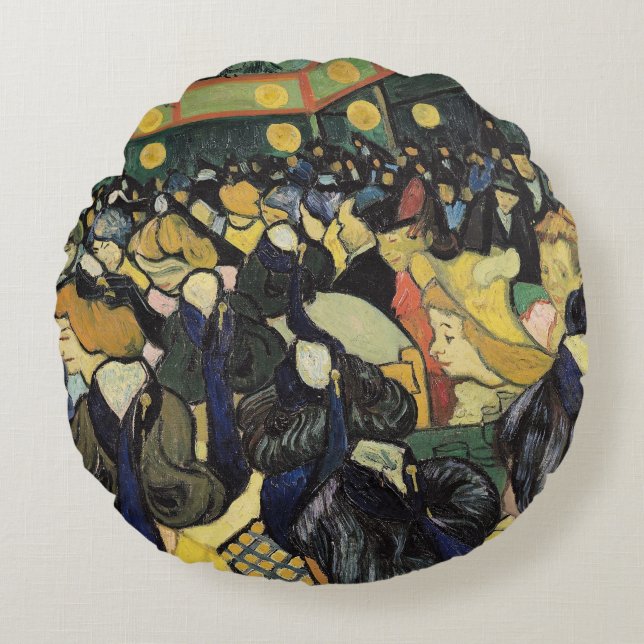 Vincent van Gogh | De Dance Hall in Arles, 1888 Rond Kussen (Voorkant)