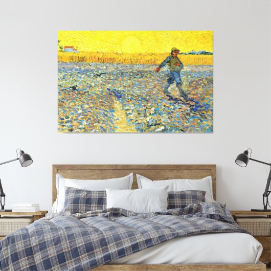 Vincent van Gogh - De douche bij zonsondergang Canvas Afdruk (Insitu (Slaapkamer))