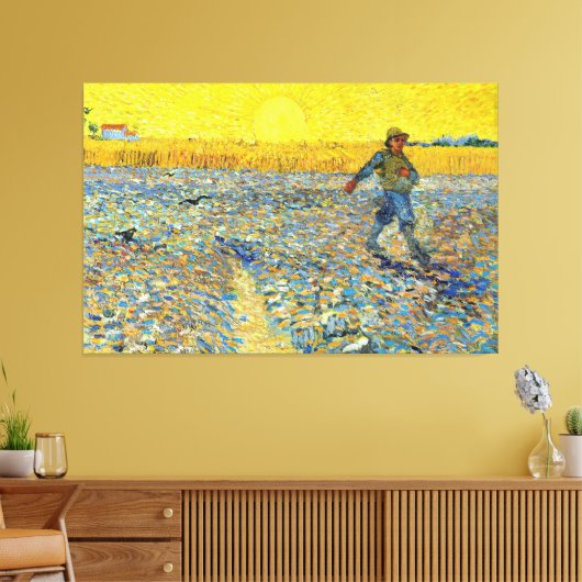 Vincent van Gogh - De douche bij zonsondergang Canvas Afdruk (Insitu (Woonkamer))