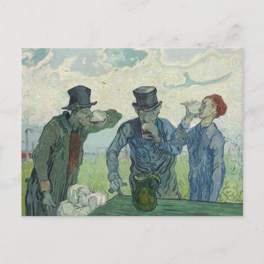 Vincent van Gogh - De Drinkers Briefkaart (Voorkant)
