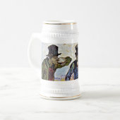Vincent Van Gogh - De Drinkers - Fijne Kunst Bierpul (Voorkant links)
