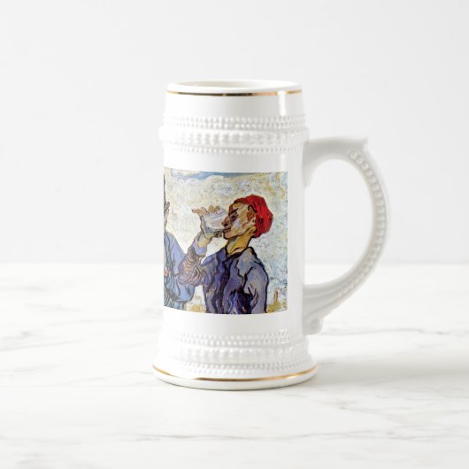 Vincent Van Gogh - De Drinkers - Fijne Kunst Bierpul (Rechts)