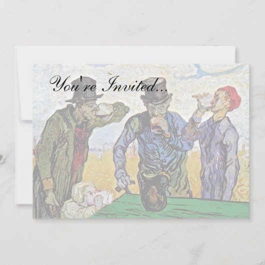 Vincent Van Gogh - De Drinkers - Fijne Kunst Kaart (Voorkant)