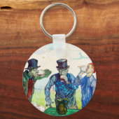 Vincent Van Gogh De Drinkers Fijne Kunst Sleutelhanger (Voorkant)