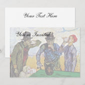 Vincent Van Gogh - de Drinkers - Fine Art Kaart (Voorkant / Achterkant)