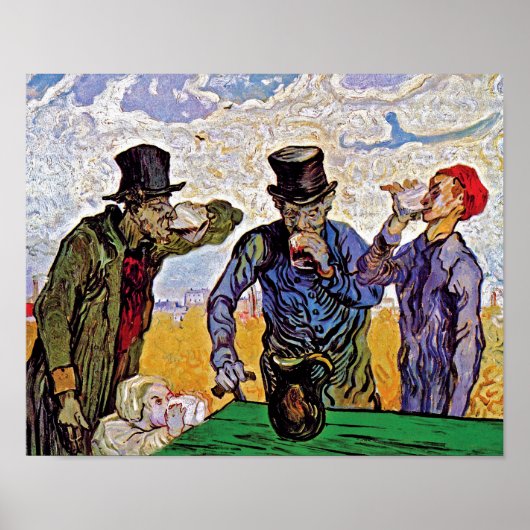 Vincent Van Gogh - de Drinkers - Fine Art Poster (Voorkant)
