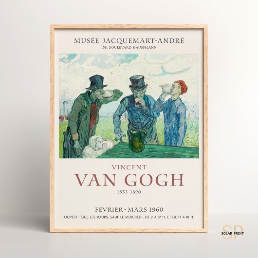 Vincent van Gogh De Drinkers Kunstdruk Vintage Poster