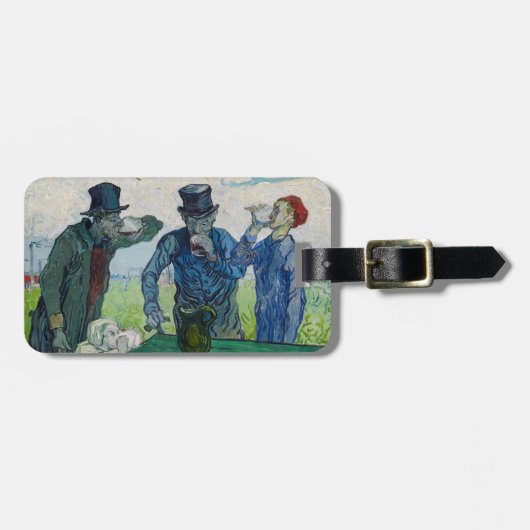 Vincent van Gogh - De Drinkers na Daumier Bagagelabel (Voorkant horizontaal)