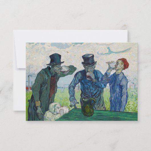Vincent van Gogh - De Drinkers na Daumier Bedankkaart (Voorkant)