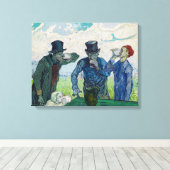 Vincent van Gogh - De Drinkers na Daumier Canvas Afdruk (Insitu (Houten vloer))