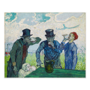 Vincent van Gogh - De Drinkers na Daumier Foto Afdruk
