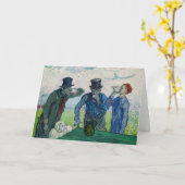 Vincent van Gogh - De Drinkers na Daumier Kaart (Gele Bloem)