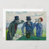 Vincent van Gogh - De Drinkers na Daumier Kaart (Voorkant / Achterkant)