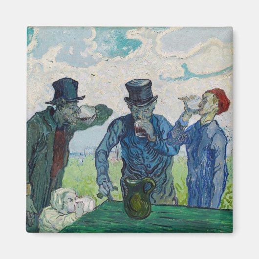 Vincent van Gogh - De Drinkers na Daumier Magneet (Voorkant)
