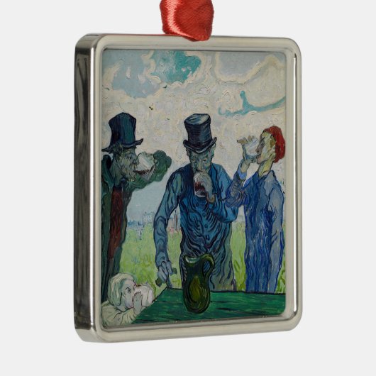 Vincent van Gogh - De Drinkers na Daumier Metalen Ornament (Rechts)