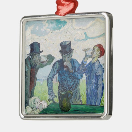 Vincent van Gogh - De Drinkers na Daumier Metalen Ornament (Links)