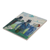 Vincent van Gogh - De Drinkers na Daumier Tegeltje (Zijkant)