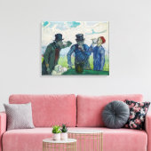 Vincent van Gogh - De Drinkers, naar Daumier Canvas Afdruk (Insitu (Woonkamer))