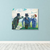Vincent van Gogh - De Drinkers, naar Daumier Canvas Afdruk (Insitu (Houten vloer))