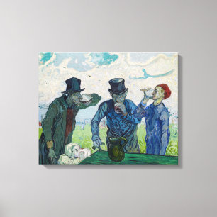 Vincent van Gogh - De Drinkers, naar Daumier Canvas Afdruk