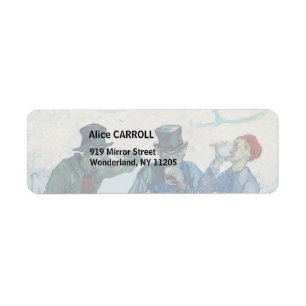 Vincent van Gogh - De drinkers, naar Daumier Etiket