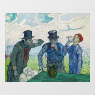 Vincent van Gogh - De drinkers, naar Daumier Raamsticker