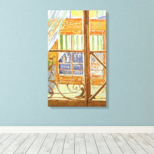 Vincent van Gogh - De etalage van een varkensslage Canvas Afdruk (Insitu (Houten vloer))