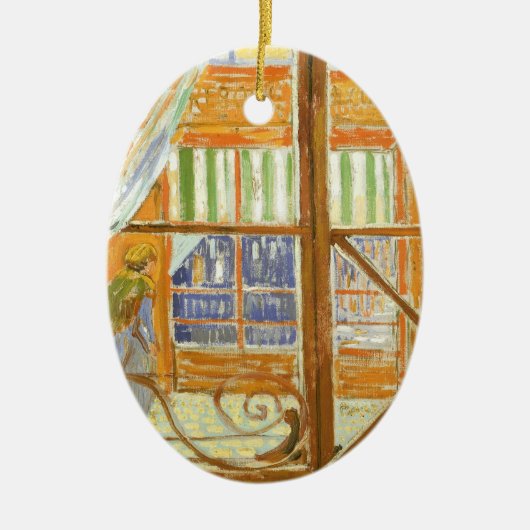 Vincent van Gogh - De etalage van een varkensslage Keramisch Ornament (Voorkant)