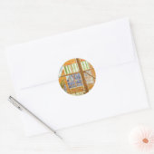 Vincent van Gogh - De etalage van een varkensslage Ronde Sticker (Envelop)