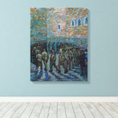 Vincent van Gogh - De gevangenenkamer Canvas Afdruk (Insitu (Houten vloer))